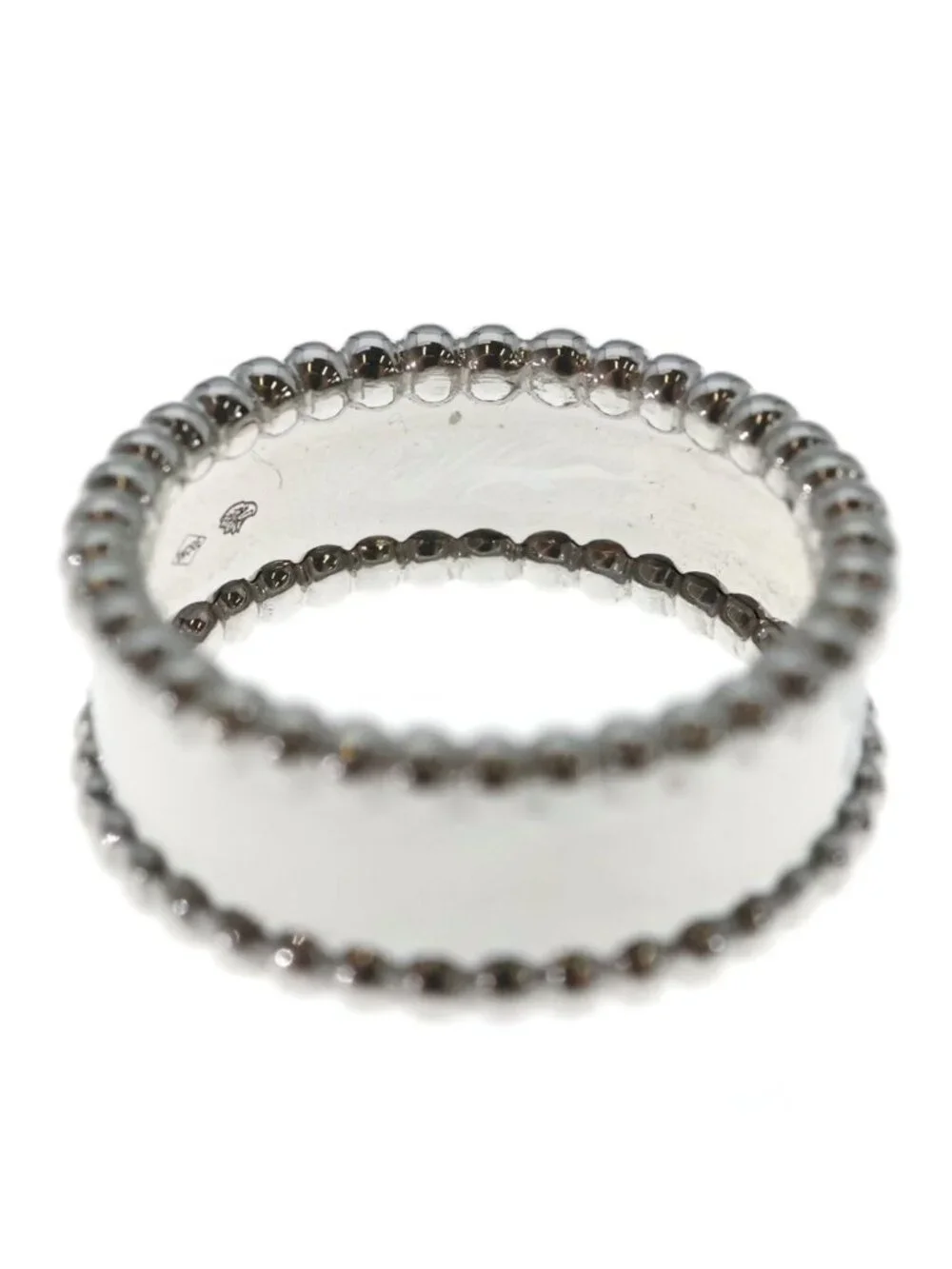 Van Cleef & Arpels Perlee Signature Ring 18k White Gold
